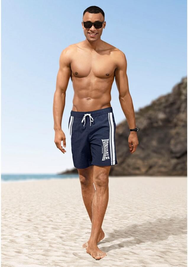 Lonsdale Short TAMESIDE zwembroek met elastische band en rijgkoord - Foto 2