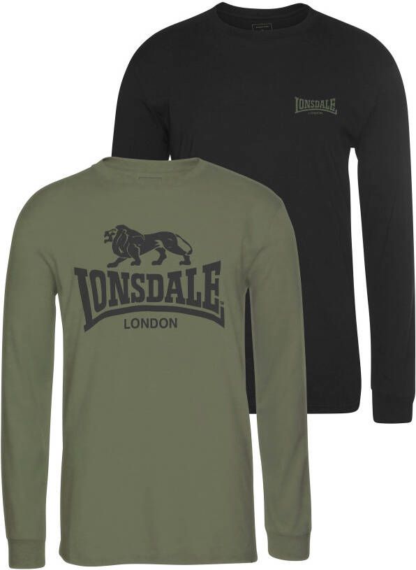 Lonsdale Shirt met lange mouwen AYRSHIRE (2-delig Set van 2)