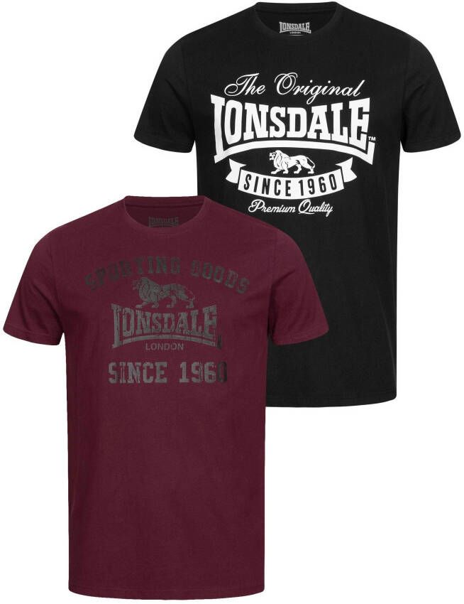 Lonsdale T-shirt SUSSEX-TORBAY (2-delig Set van 2)