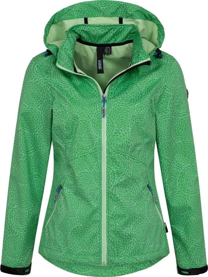 LPO Softshell-jack SHELBY PEAK II licht softshell-jack met all-over-print en afneembare capuchon - Foto 4