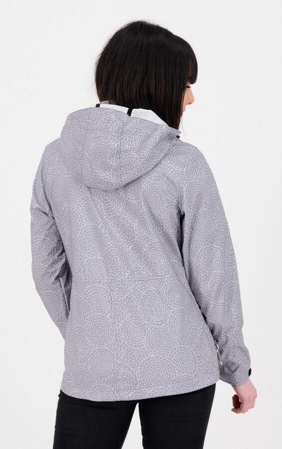 LPO Softshell-jack SHELBY PEAK II licht softshell-jack met all-over-print en afneembare capuchon