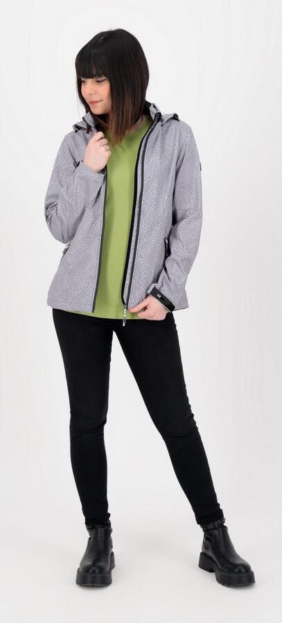 LPO Softshell-jack SHELBY PEAK II licht softshell-jack met all-over-print en afneembare capuchon - Foto 4