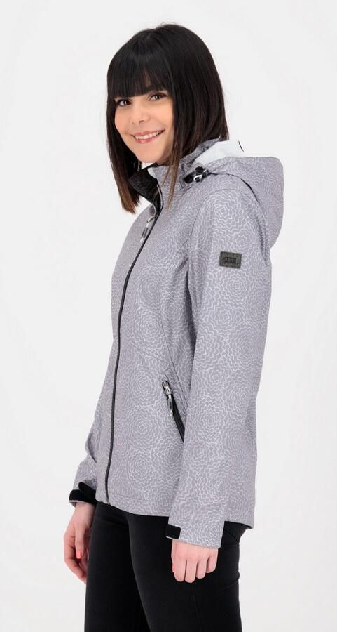 LPO Softshell-jack SHELBY PEAK II licht softshell-jack met all-over-print en afneembare capuchon - Foto 3