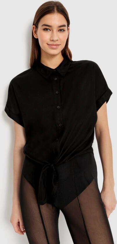 LSCN by LASCANA Blouse met korte mouwen met knoopdetail