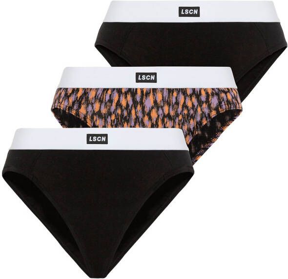 LSCN by LASCANA Jazz-hipsters met brede logoboord (set 2 stuks)