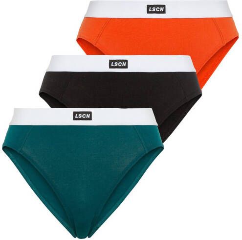 LSCN by LASCANA Jazz-hipsters met brede logoboord (set 2 stuks)