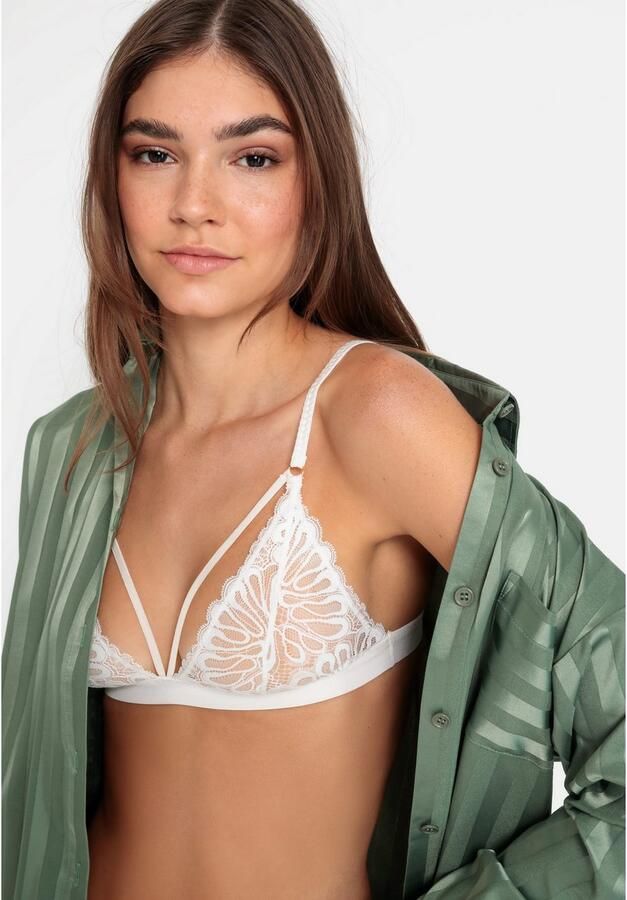 LSCN by LASCANA Bralette van bladeren kant (1-delig)