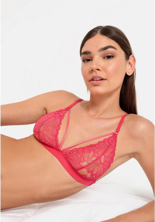 LSCN by LASCANA Bralette van bladeren kant (1-delig)