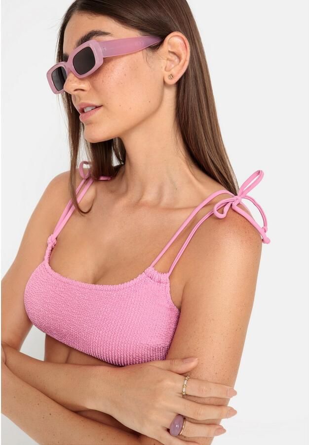 LSCN by LASCANA Bustierbikinitop Lou trendy structuurstof