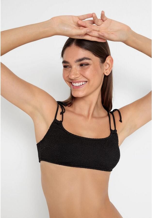 LSCN by LASCANA Bustierbikinitop Lou trendy structuurstof