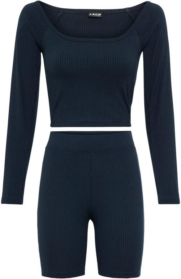 LSCN by LASCANA Fietsbroekje Wielershort met bijpassende top - Foto 4