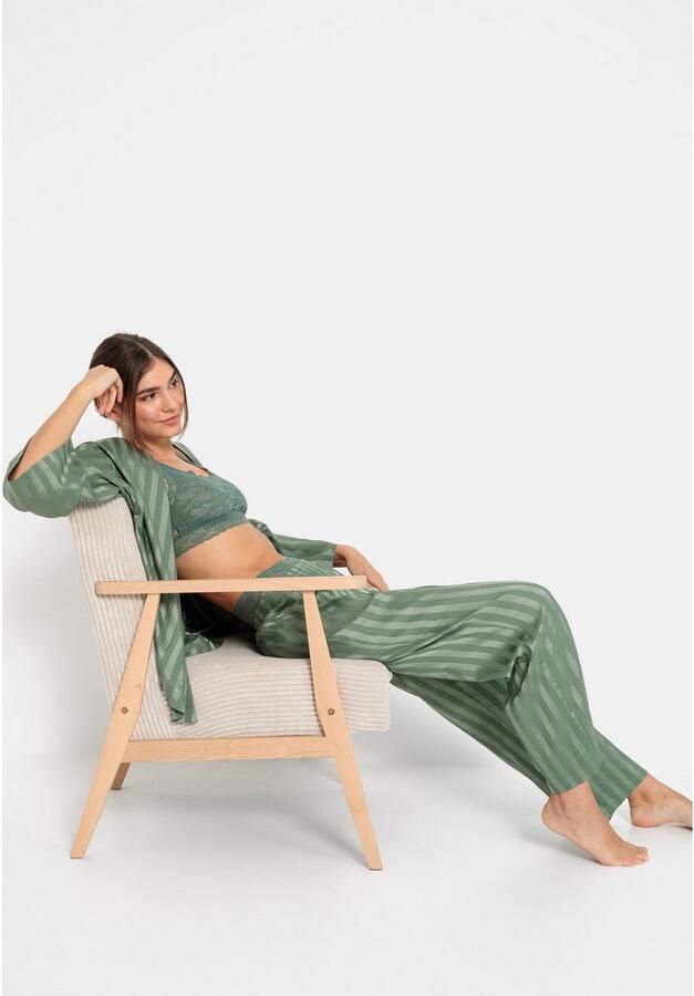 LSCN by LASCANA Pyjama in kimono-stijl (set 2-delig)
