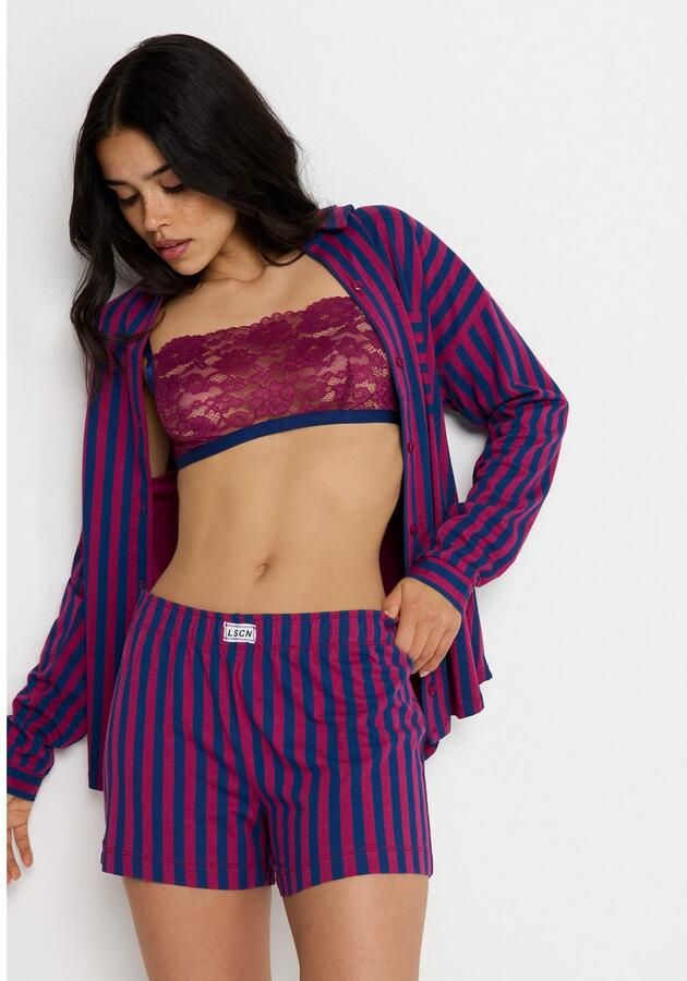 LSCN by LASCANA Shortama met mooi strepenprint (2-delig) - Foto 2