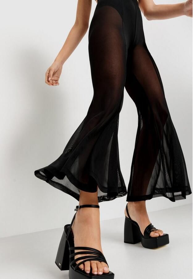 LSCN by LASCANA Stretchbroek gemaakt van transparant mesh