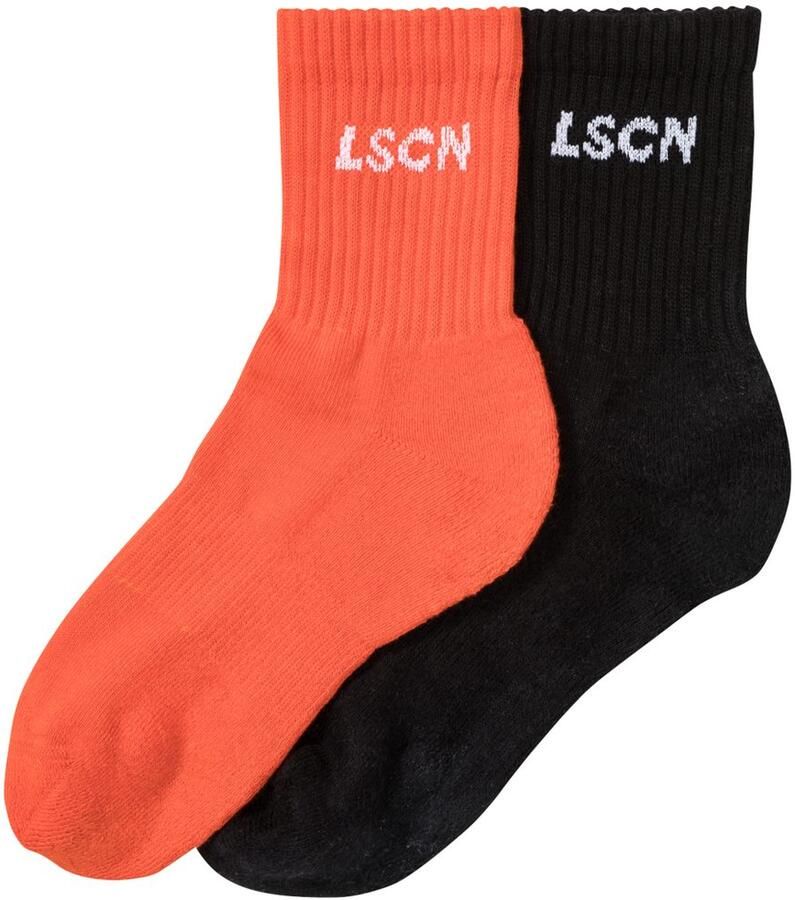 LSCN by LASCANA Tennissokken met badstof halve voet (set 2 paar)