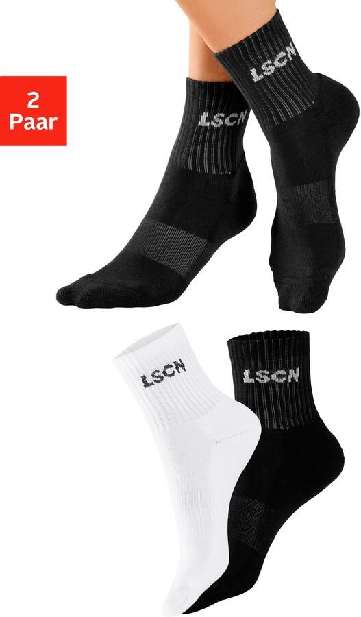 LSCN by LASCANA Tennissokken met badstof halve voet (set 2 paar) - Foto 10