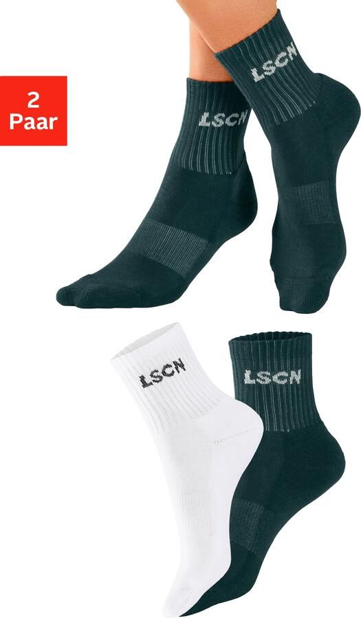 LSCN by LASCANA Tennissokken met badstof halve voet (set 2 paar) - Foto 10