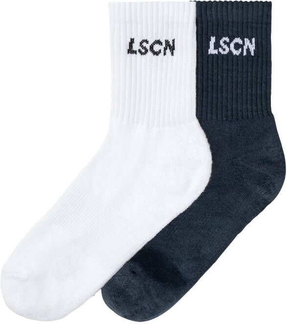 LSCN by LASCANA Tennissokken met badstof halve voet (set 2 paar)