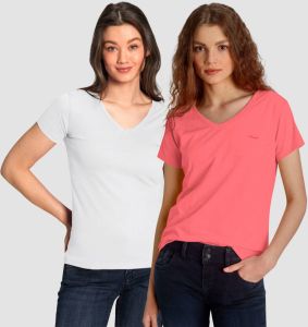 LTB Shirt met korte mouwen ASYONDP in set van 2 in mooie kleurencombinaties met klein logoborduursel exclusief (2-delig 2-delig)