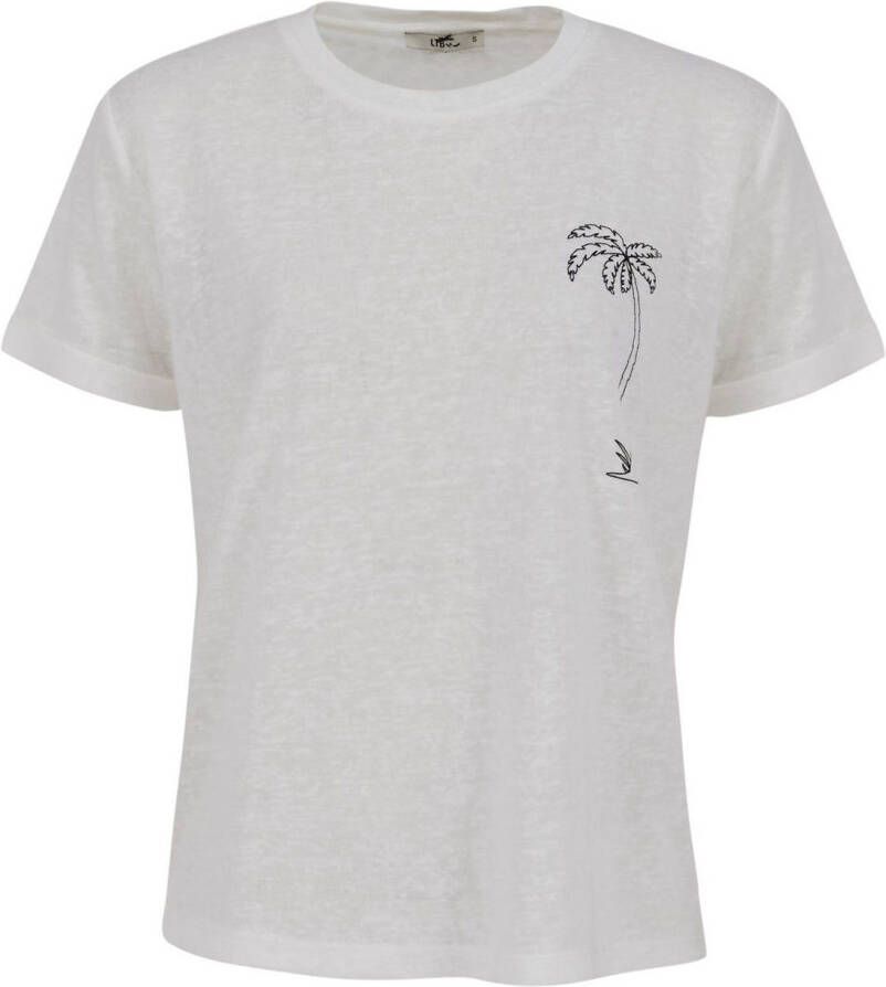 LTB Shirt met korte mouwen BACETO in ruimvallend model met palmenprint