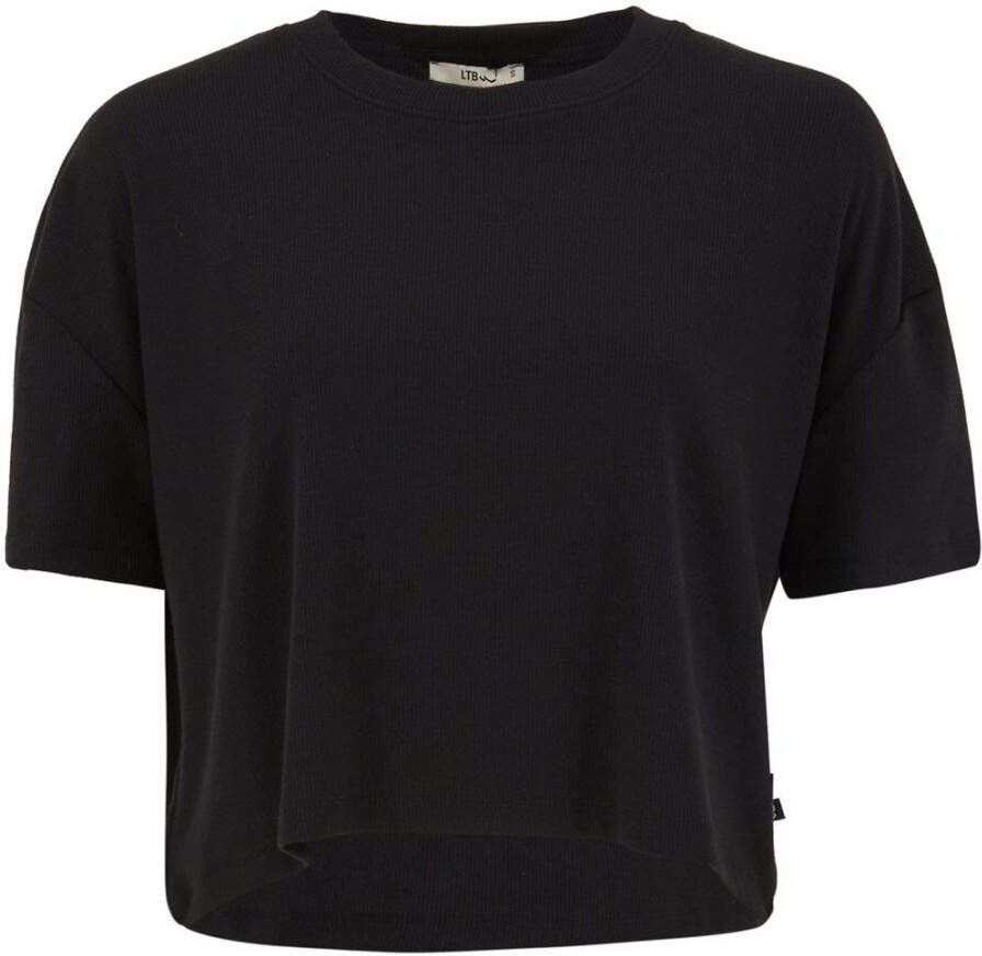 LTB Shirt met korte mouwen LOZIDO met een ongedwongen pasvorm verkorte lengte en eenvoudig design