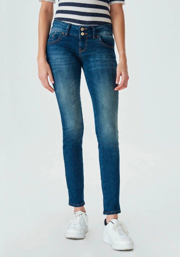 LTB Slim fit jeans MOLLY met comfortabele band met dubbele knoop