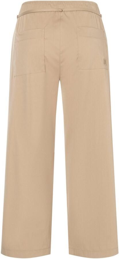 MAC 7 8 broek CHIARA BELT cropped Wide Fit met rechte wijde pijp