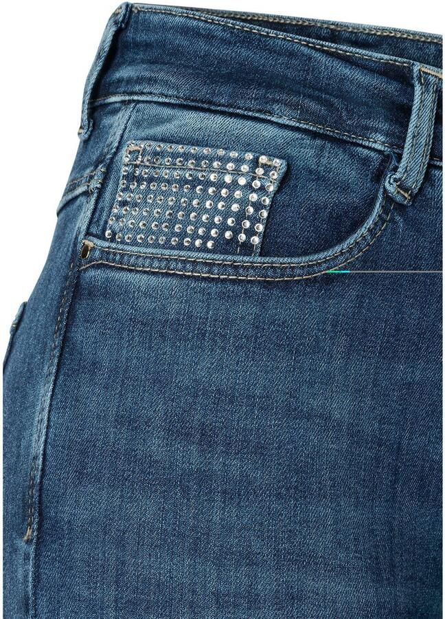 MAC Bootcut jeans Dream Boot Figuurvor de shaping-effect glitterdetails op voorzak