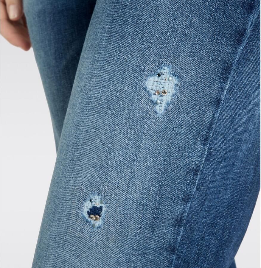 MAC Straight leg jeans in destroyed-look model 'Laura' - Foto 3