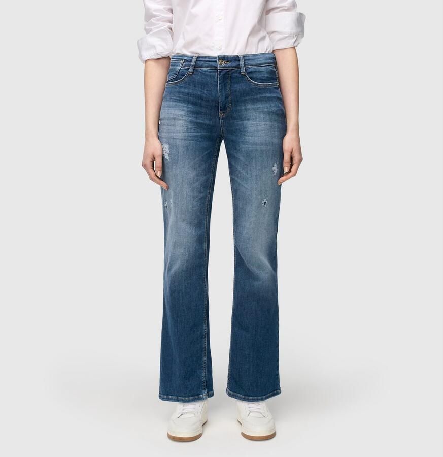 MAC Straight leg jeans in destroyed-look model 'Laura' - Foto 8