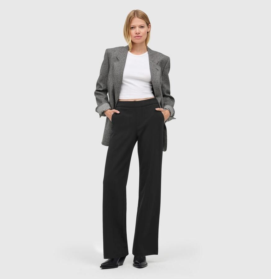 MAC Straight fit stoffen broek met elastische band model 'Chiara' - Foto 4