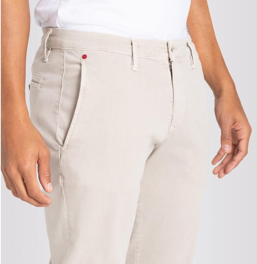 MAC Broek beige effen katoen zonder omslag - Foto 4