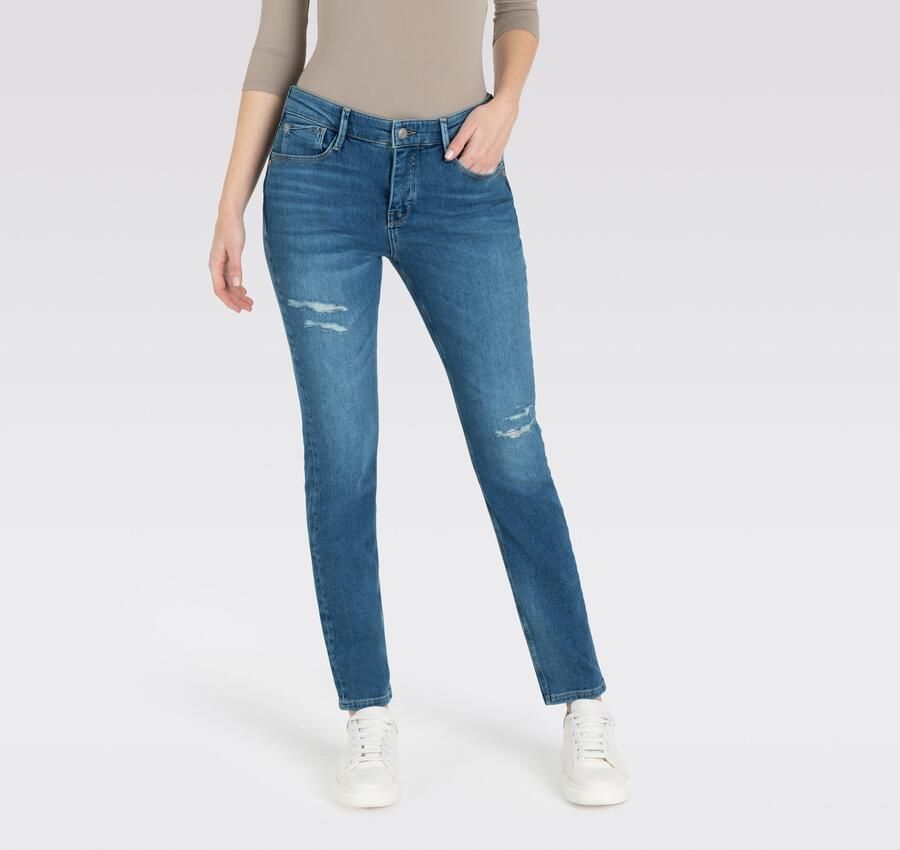 MAC Slim-fit California Jeans Cool Destroyed Blue Dames - Foto 12