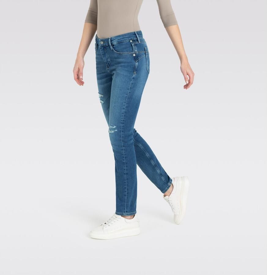 MAC Slim-fit California Jeans Cool Destroyed Blue Dames - Foto 5