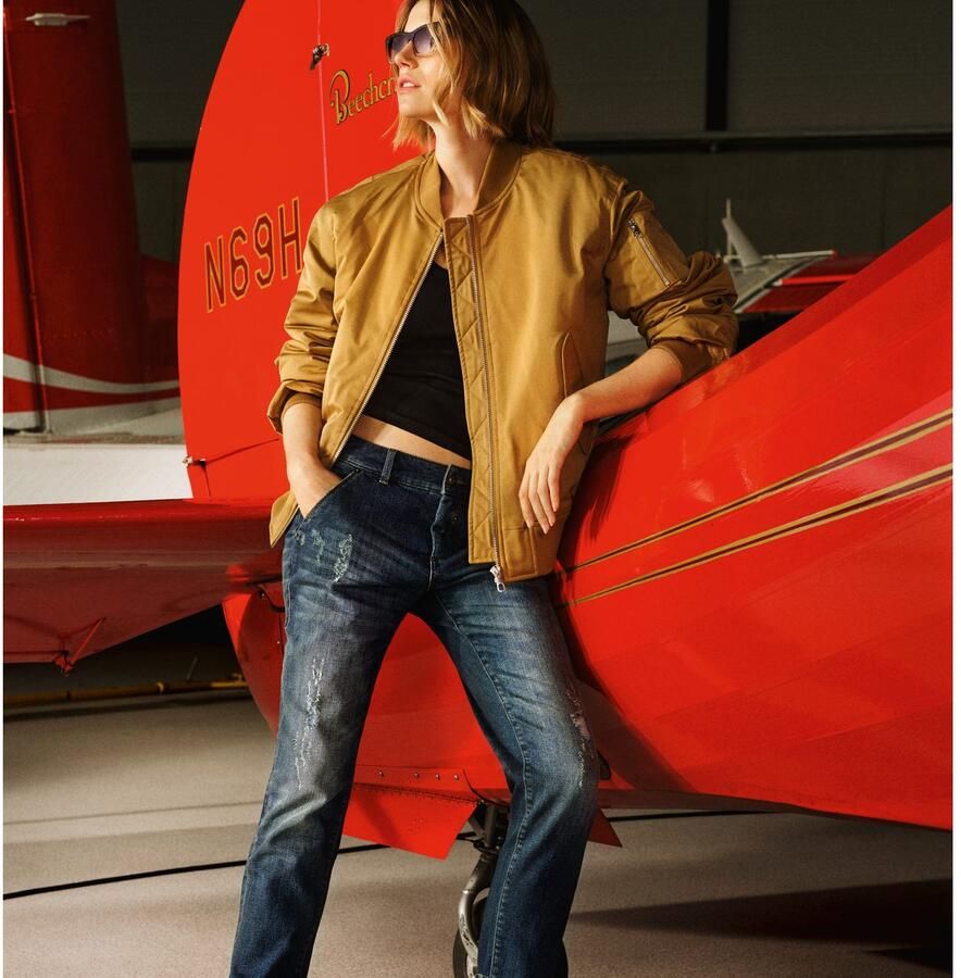 MAC Jeans in used-look met steekzakken model 'Montana'