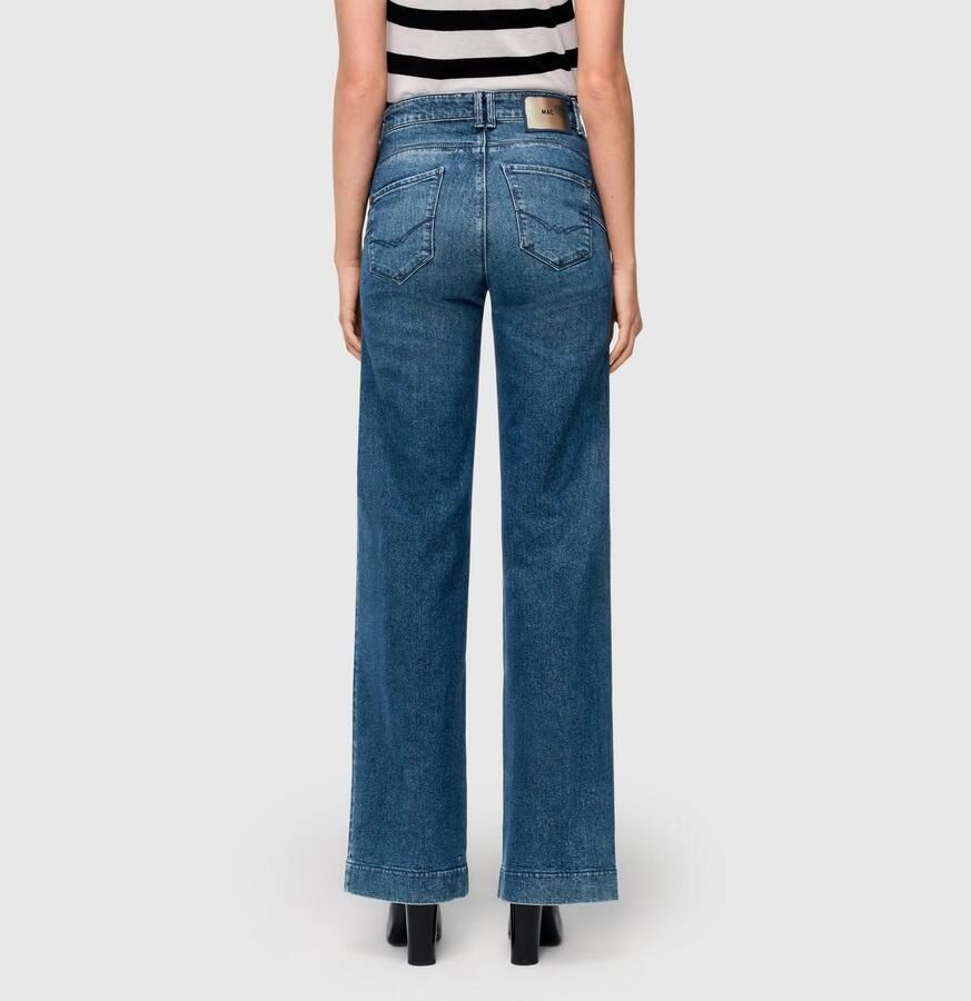 MAC Wide fit jeans met viscose model 'Palazzo' - Foto 4
