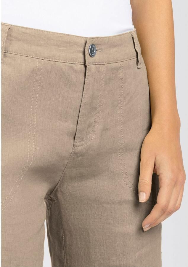 MAC Linnen broek NORA cropped Zomerbroek temperatuurregulerend en aangenaam op de huid - Foto 4