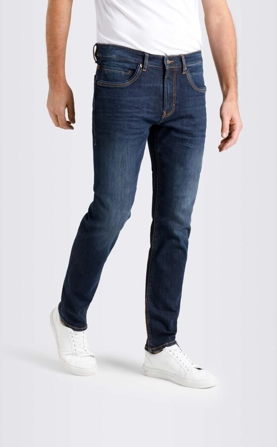 MAC Slim-Fit Jeans in Vervaagd Marine Patroon Blue Heren - Foto 8
