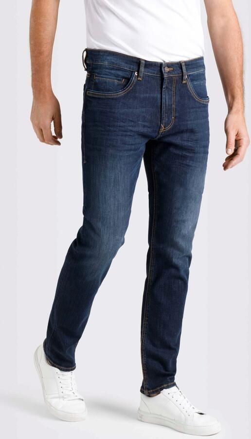 MAC Slim-Fit Jeans in Vervaagd Marine Patroon Blue Heren - Foto 14