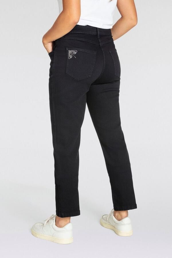 MAC Straight jeans MELANIE dragon-fly Decoratieve nietendetails op de achterzak - Foto 2