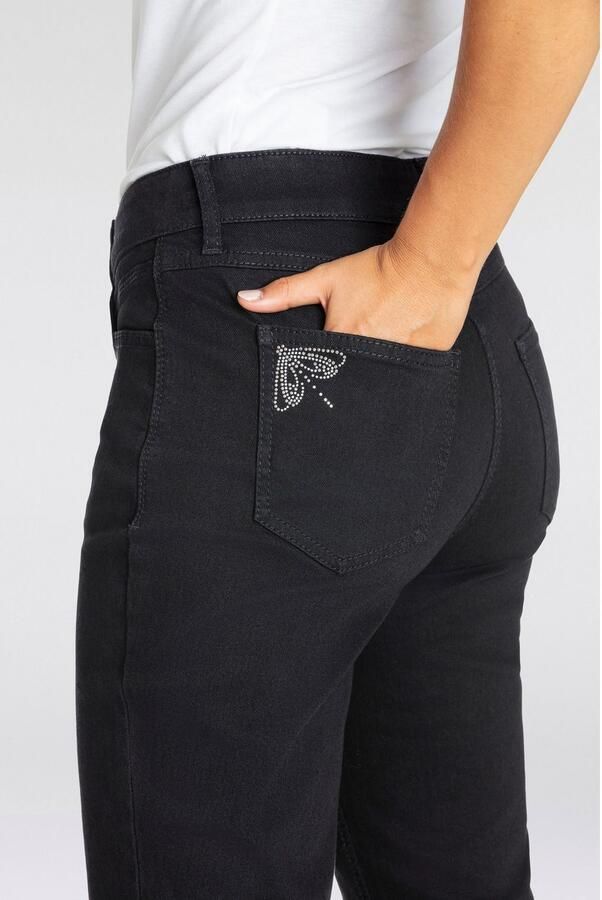 MAC Straight jeans MELANIE dragon-fly Decoratieve nietendetails op de achterzak