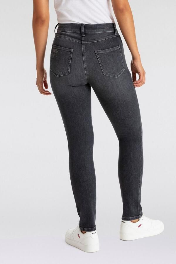 MAC Straight jeans MELANIE dragon-fly Decoratieve nietendetails op de achterzak - Foto 2