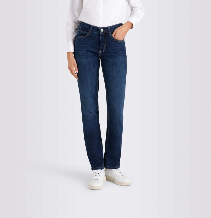 MAC Straight fit jeans met labelpatch model 'Angela' - Foto 3