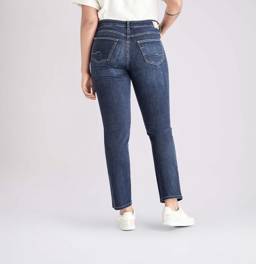 MAC straight fit jeans met labelpatch model 'Angela' - Foto 5