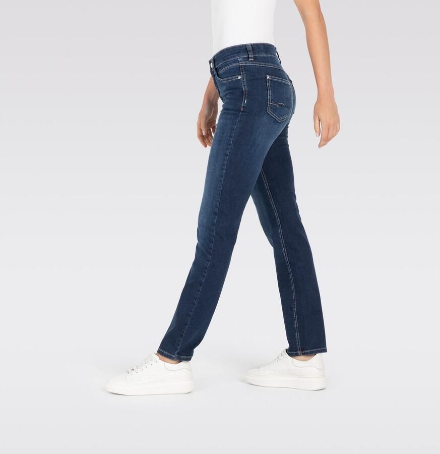 MAC Straight fit jeans met labelpatch model 'Angela' - Foto 6