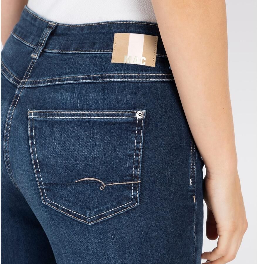 MAC Straight fit jeans met labelpatch model 'Angela'