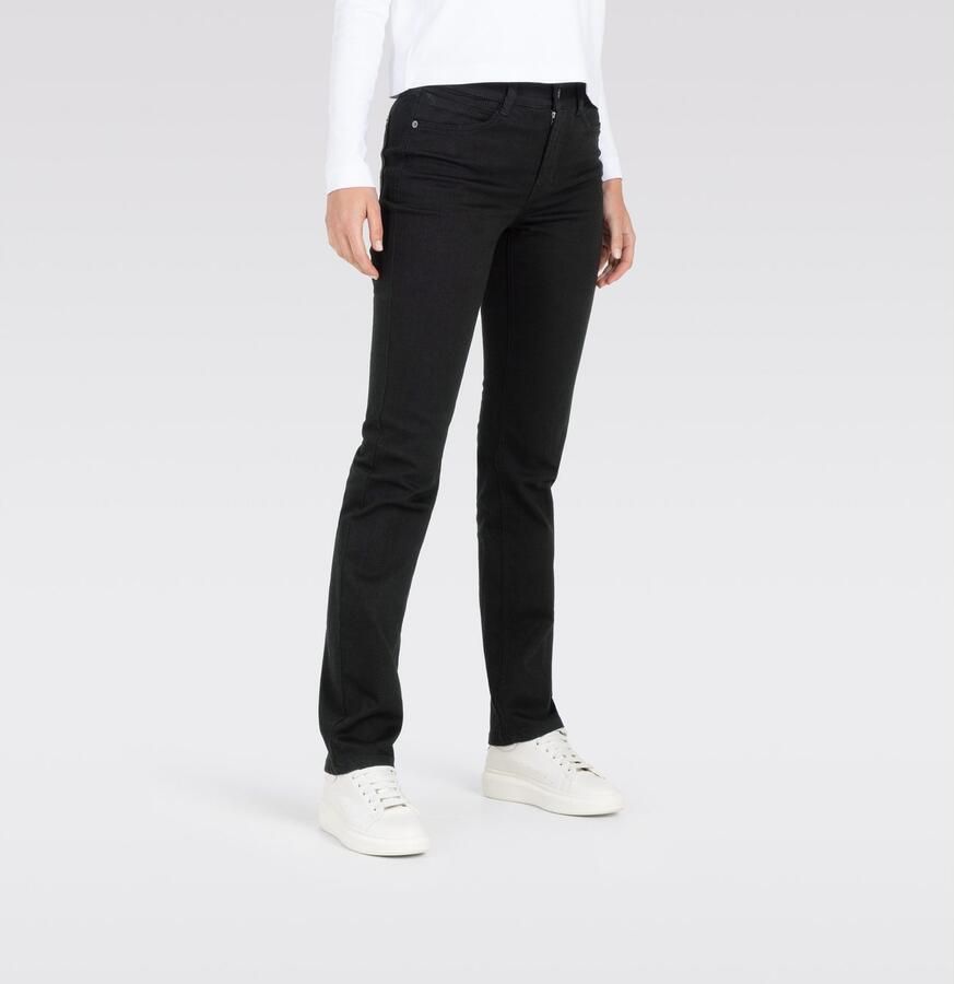 MAC Straight fit jeans met labelpatch model 'Angela' - Foto 3