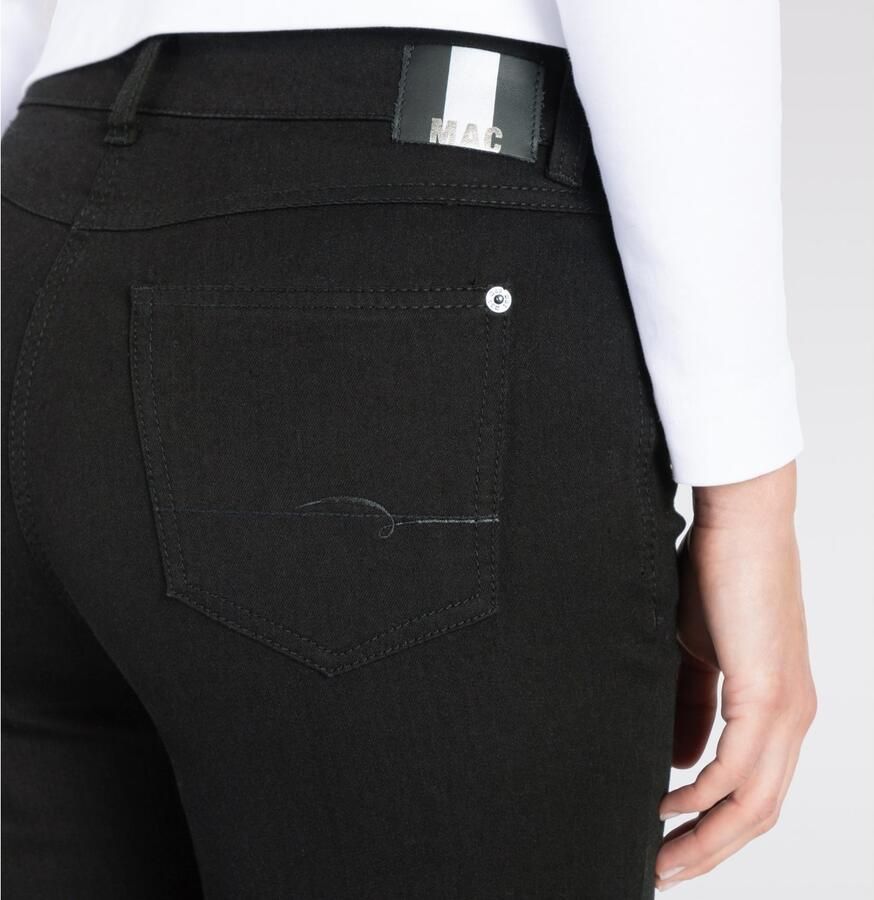 MAC Straight fit jeans met labelpatch model 'Angela'