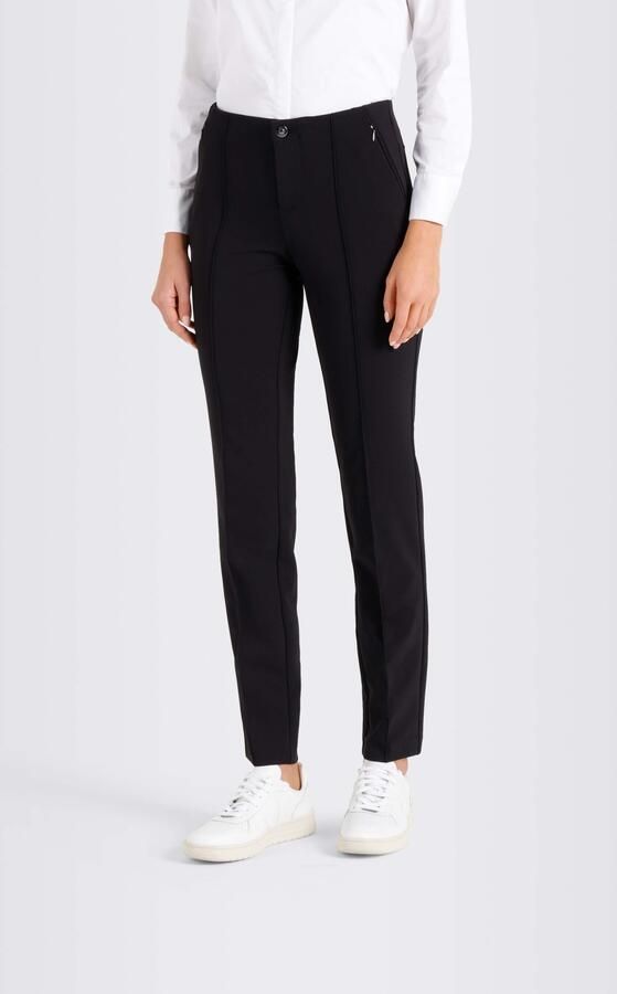 MAC Stretchbroek met vaste plooien model 'ANNA ZIP' - Foto 8