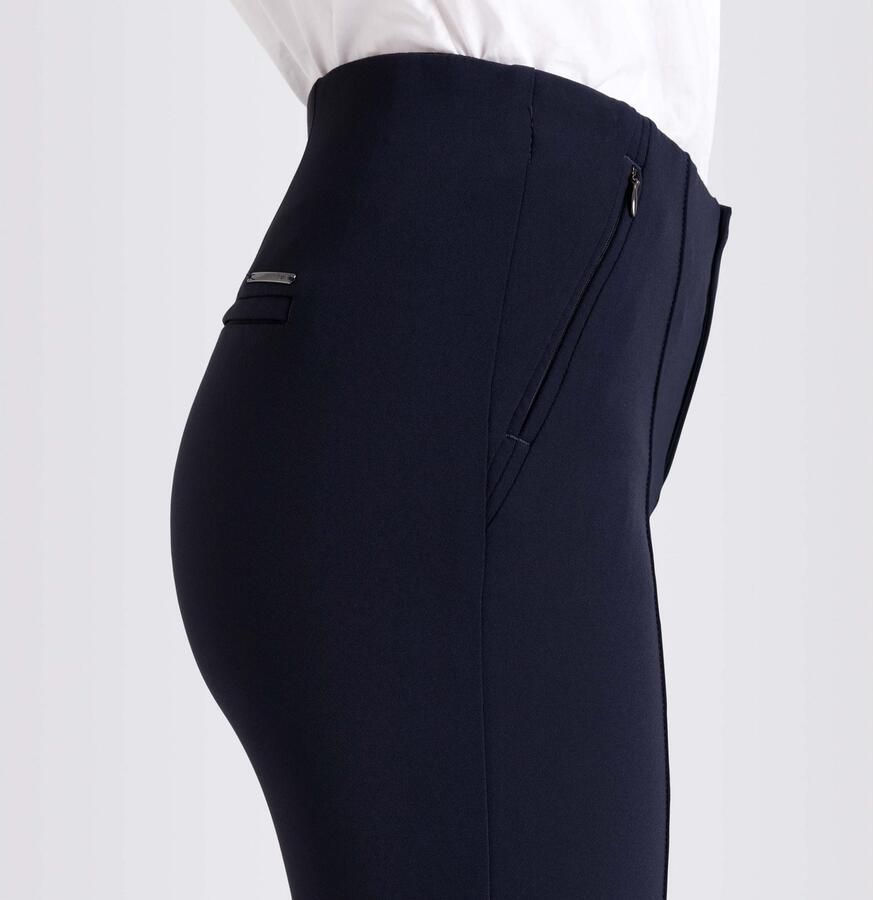 MAC Stretchbroek met vaste plooien model 'ANNA ZIP' - Foto 5
